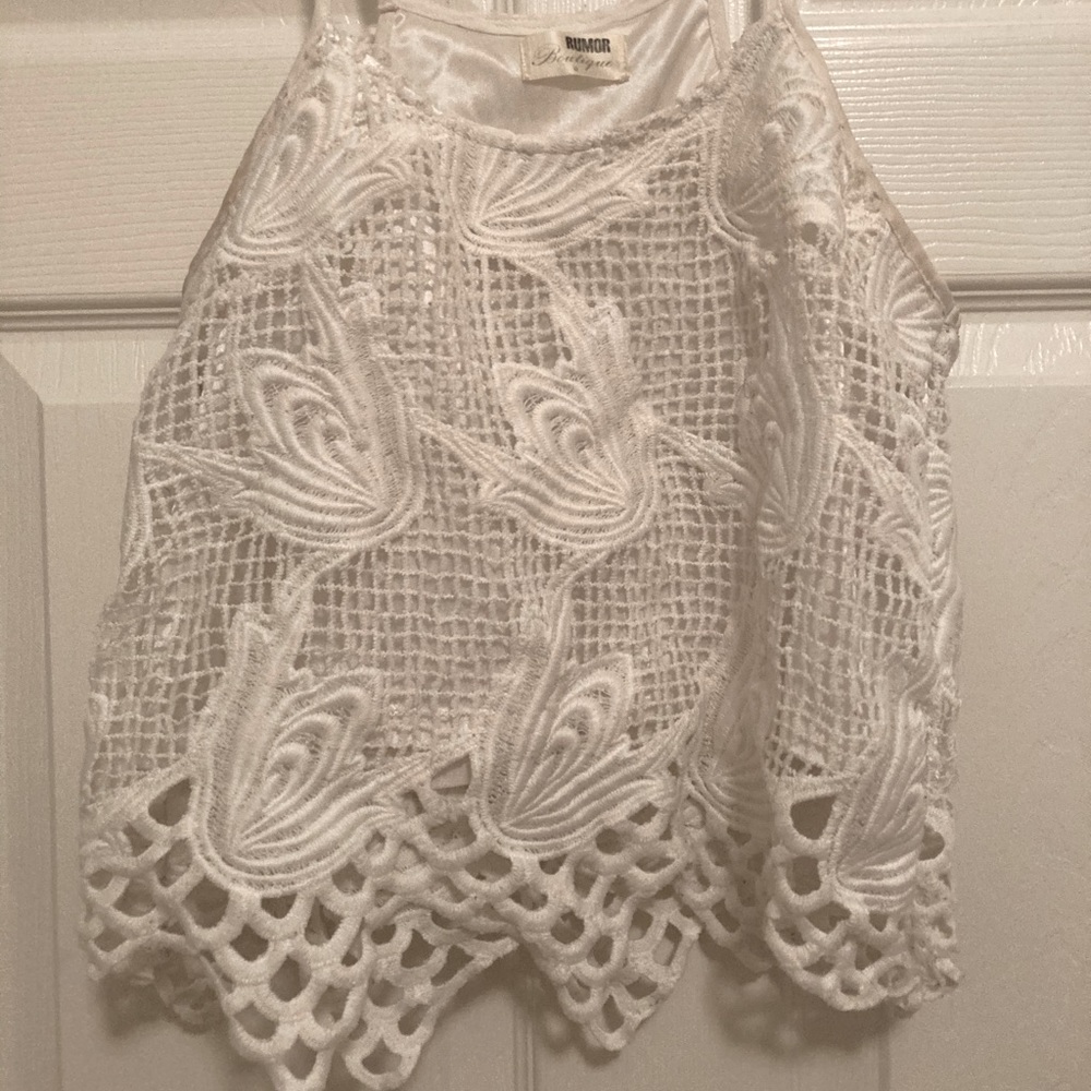 Rumor Boutique Crochet tank top